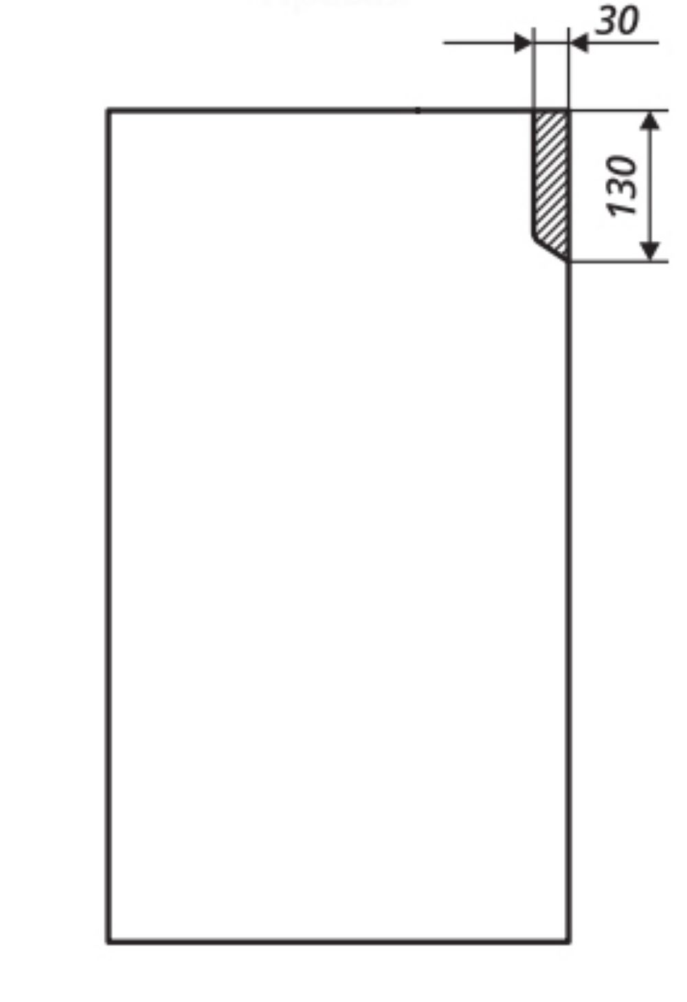 Ручка интегрированная вертикальная тип 3 (правая)